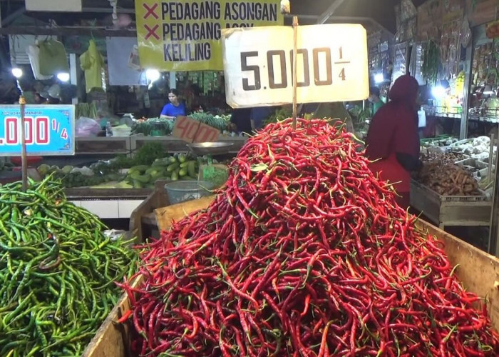 Harga Cabai di Pasar Sako Mandiri Palembang Turun Drastis di Pertengahan Ramadan