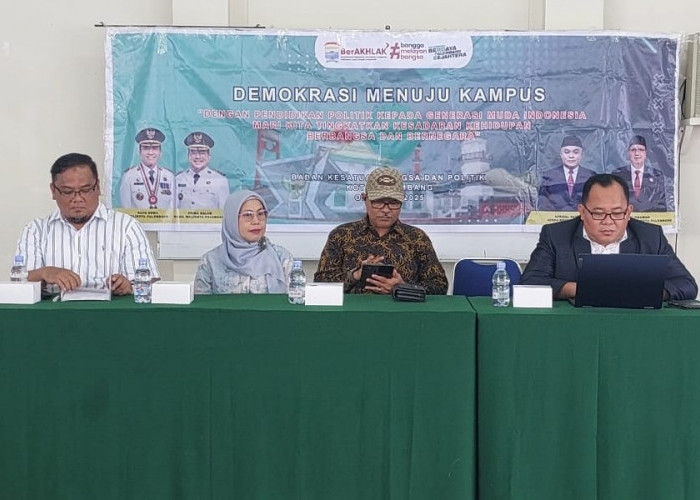 Kesbangpol Kota Palembang Gelar Pendidikan Politik Di Fakultas Tehnik Universitas Tridinanti 