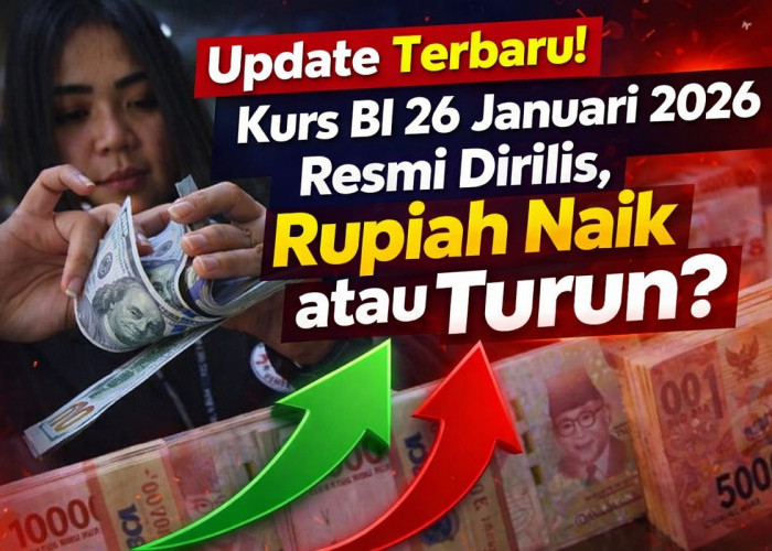 Update Terbaru! Kurs BI 26 Januari 2026 Resmi Dirilis, Rupiah Naik atau Turun?
