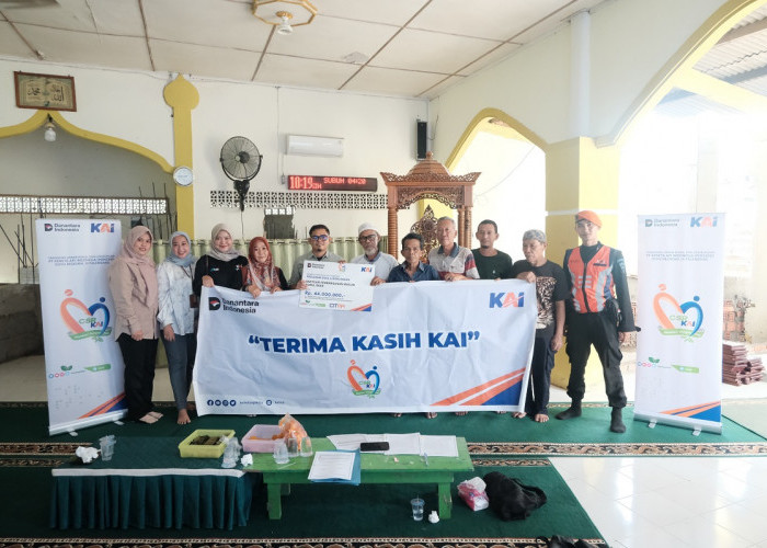 KAI Divre III Palembang Salurkan CSR TW III, Fokus Pengembangan Prasarana Umum dan Pendidikan