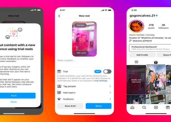 Instagram Rilis Fitur 'Trial Reels': Uji Coba Konten Sebelum Dibagikan ke Follower!