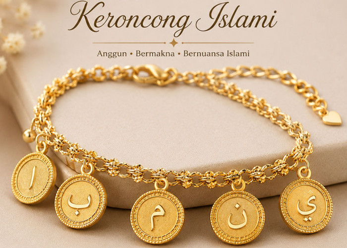 Model Gelang Koin Emas Huruf Hijaiyah yang Elegan dan Kekinian untuk Muslimah Gen-Z