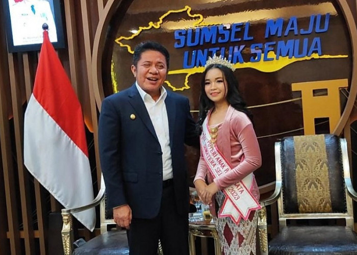 Gubernur Sumsel Bangga Stefanie Permata N Sitorus Wakili Sumsel di Ajang Pemilihan Puteri Anak Indonesia 2023
