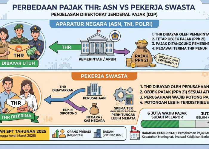 Pemerintah Jelaskan Perbedaan Pajak THR ASN dan Pekerja Swasta