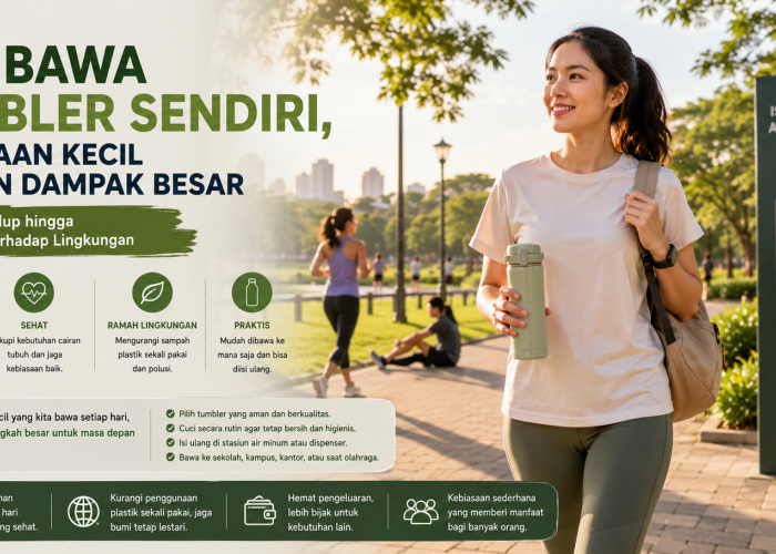 Membawa Tumbler Sendiri, Kebiasaan Kecil dengan Dampak Besar