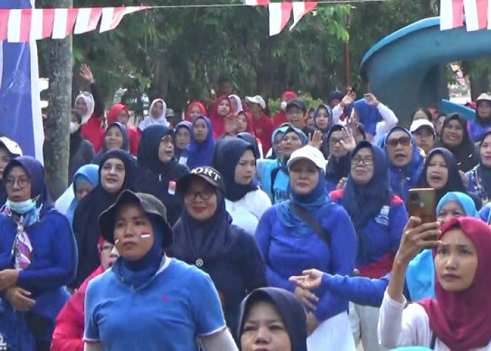 Partai Nasdem Kota Palembang Senam Bersama Rayakan HUT Ke-78 Kemerdekaan Republik Indonesia