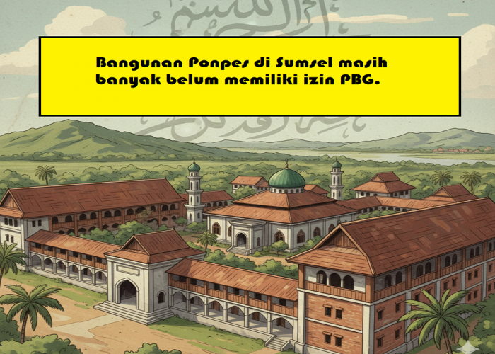 Ratusan Bangunan Ponpes di Sumsel Belum Kantongi Izin PBG, Pemerintah Lakukan Evaluasi
