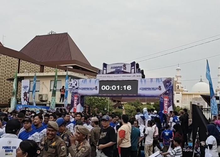 Ribuan Peserta Antusias Meriahkan Korpri Run di Ajang Pornas Korpri 2025 Palembang