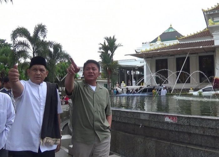 Gubernur Sumsel Tinjau Persiapan Salat Id di Masjid Agung SMB Jayo Wikramo