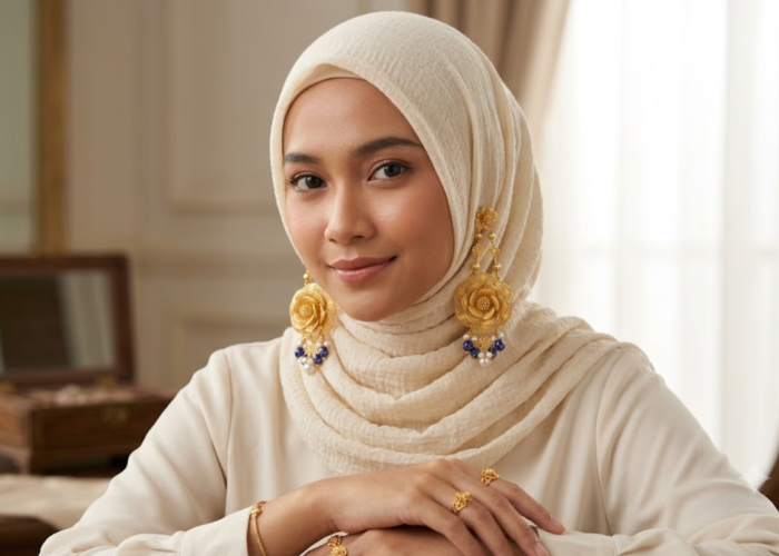 Anting Juntai Emas Sederhana, Perhiasan Elegan yang Memancarkan Pesona Feminin