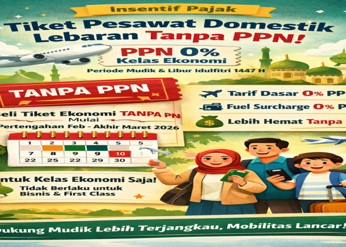 Insentif Pajak, Tiket Pesawat Domestik Lebaran Tanpa PPN