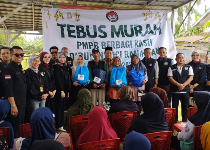 Disambut Antusias, Tebus Murah Sembako PMPB Sumsel Ringankan Beban Warga Talang Buluh