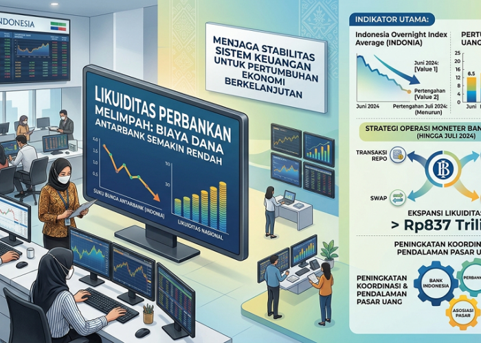Likuiditas Perbankan Melimpah, Biaya Dana Antarbank Semakin Rendah