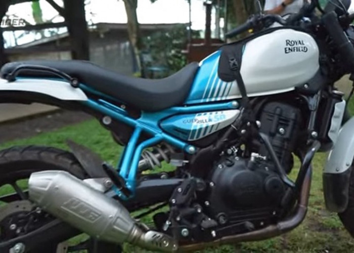 Motor Bergaya Scrambler Meluncur! Ini Dia Tampilan Royal Enfield Guerilla 450 