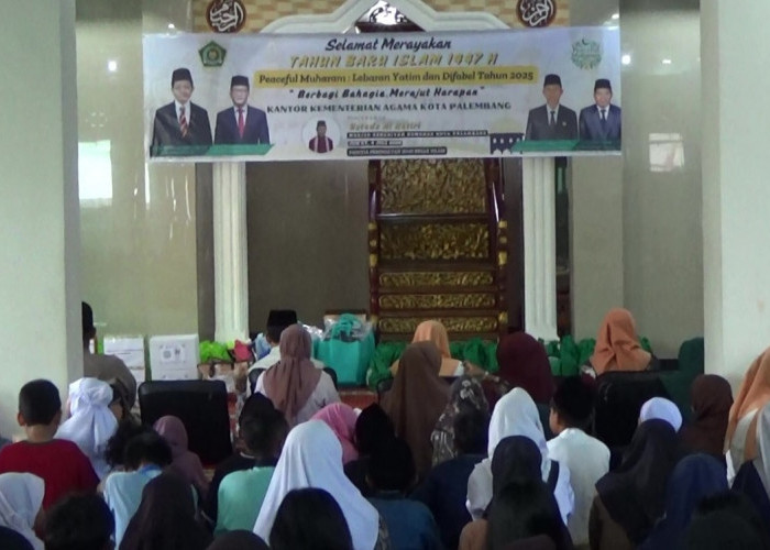 Rayakan Lebaran Yatim, Kemenag Kota Palembang Bagikan 1.800 Paket Santunan
