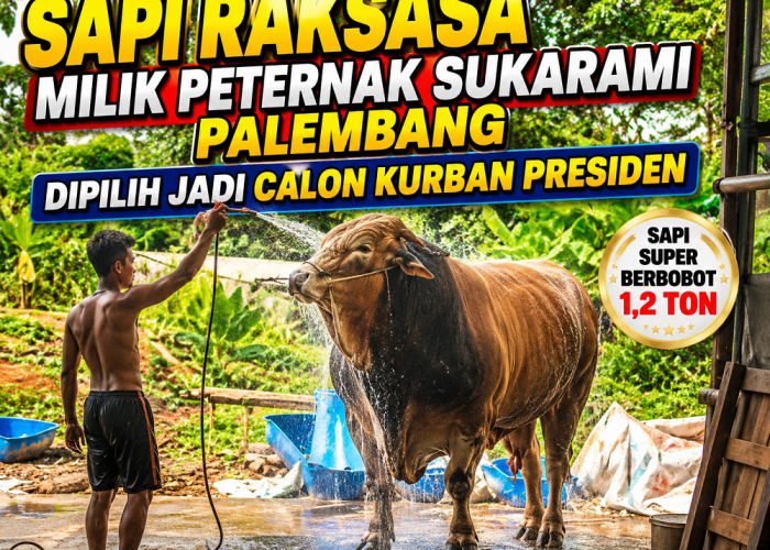 Arjuna, Sapi Simental dengan Bobot 1.178 Kg Menjadi Calon Sapi Kurban Presiden di Sumsel