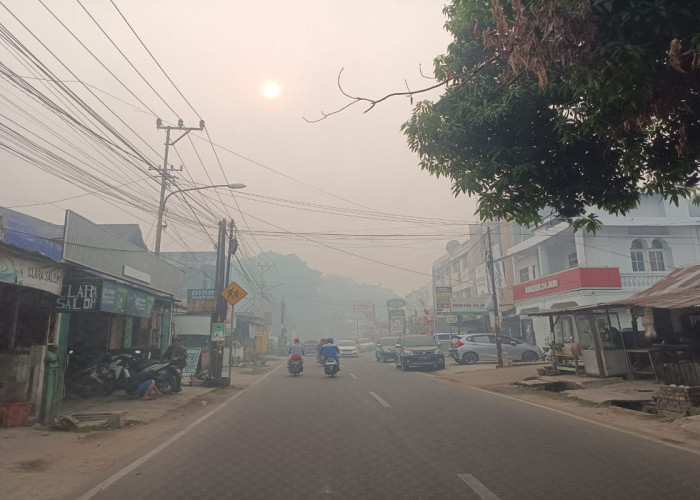 Kabut Asap Tebal Kian Mengkhawatirkan! Pagi Ini  Warga Palembang Hirup Udara di Level Sangat Tidak Sehat