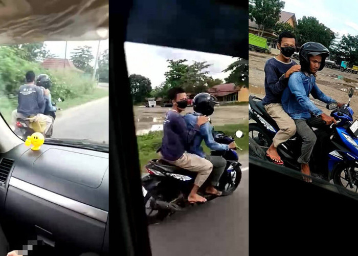 Aksi Kejar Jambret di Jalan Lintas Indralaya-Palembang Kabupaten Ogan Ilir Terekam Kamera Warga