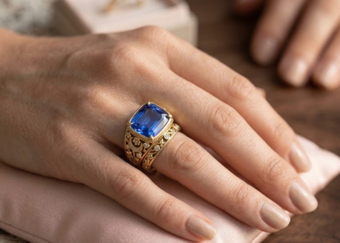 Cincin Emas Moonstone, Sentuhan Dreamy untuk Gaya Elegan dan Aesthetic