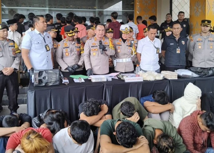 56 Orang Terjaring Razia Gabungan di Palembang, 3 Orang Kedapatan Bawa Sajam