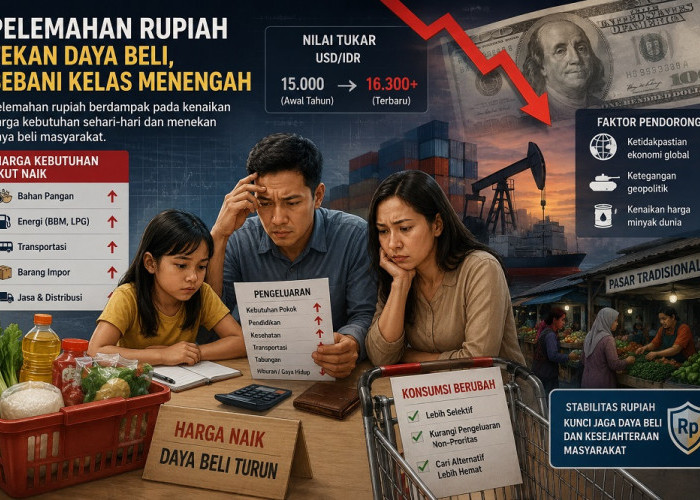 Pelemahan Rupiah Berpotensi Tekan Daya Beli dan Bebani Kelas Menengah