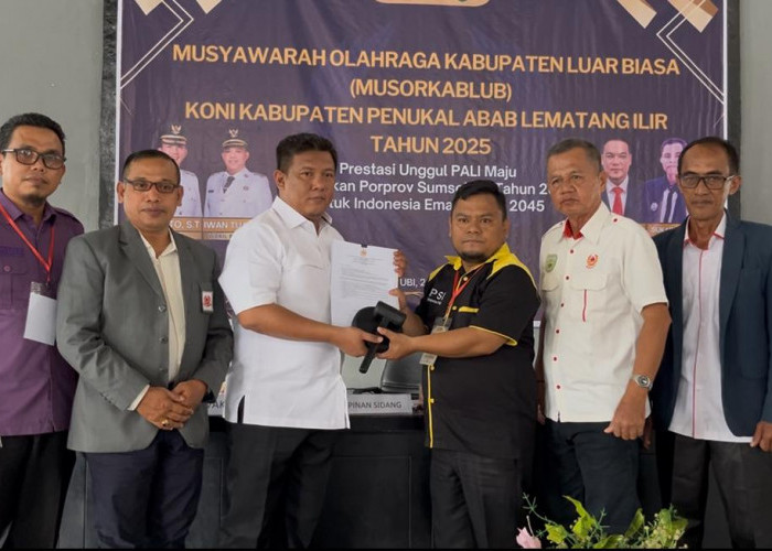 Demokratis! Firman Irpama Resmi Jabat Ketua KONI PALI Periode 2025-2029
