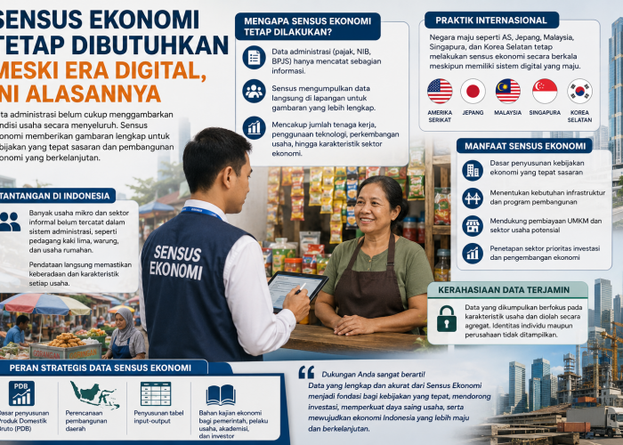 Sensus Ekonomi Tetap Dibutuhkan Meski Era Digital, Ini Alasannya