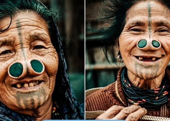 Tradisi Unik  Suku Apatani di India : Sumbat Hidung Sebagai Larangan  Wanita Tampil Cantik