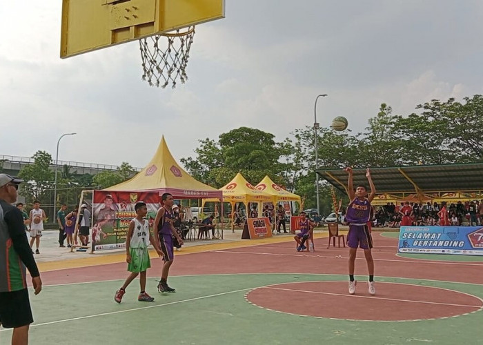 SMP Negeri 3 Palembang Taklukkan MTs Negeri 1 Prabumulih pada laga 3x3 Basketball Piala Pangdam II Sriwijaya