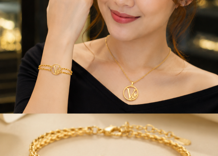 Gelang Emas Inisial Nama, Perhiasan Personal yang Elegan dan Penuh Makna