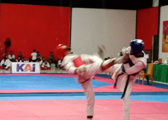 Atlet Banyuasin Juara Kyorugi Junior U-59 Putra Turnamen Taekwondo Piala Pangdam II Sriwijaya