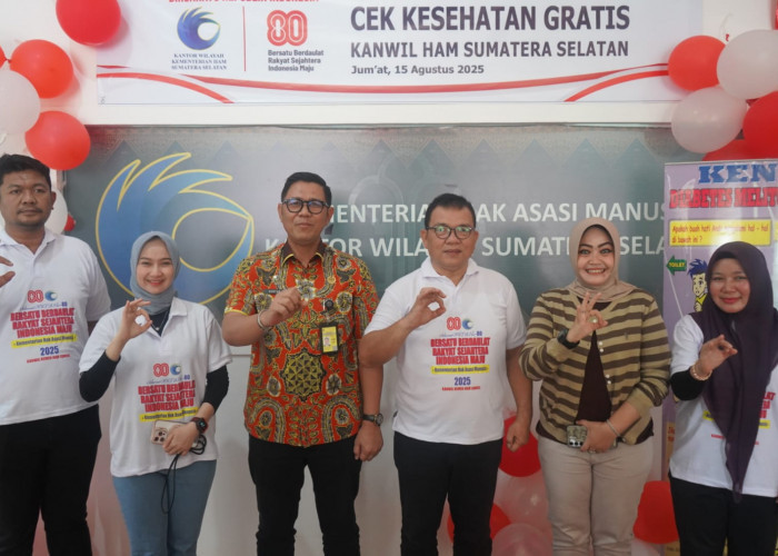 Kemenkum Sumsel Dukung Pemeriksaan Kesehatan Gratis Bagi Masyarakat