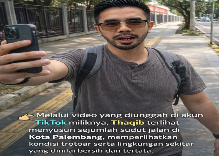 Konten Kreator Malaysia Puji Kebersihan Kota Palembang, Sarankan Tambah Tempat Sampah 