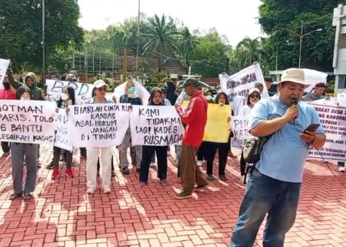 Oknum Kades Tanjung Terang Pelaku Penganiayaan Tak di Tangkap, Warga Demo