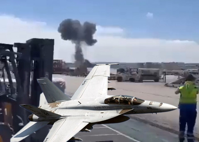 Detik-detik Jet Tempur F-18 Buatan Amerika Meledak