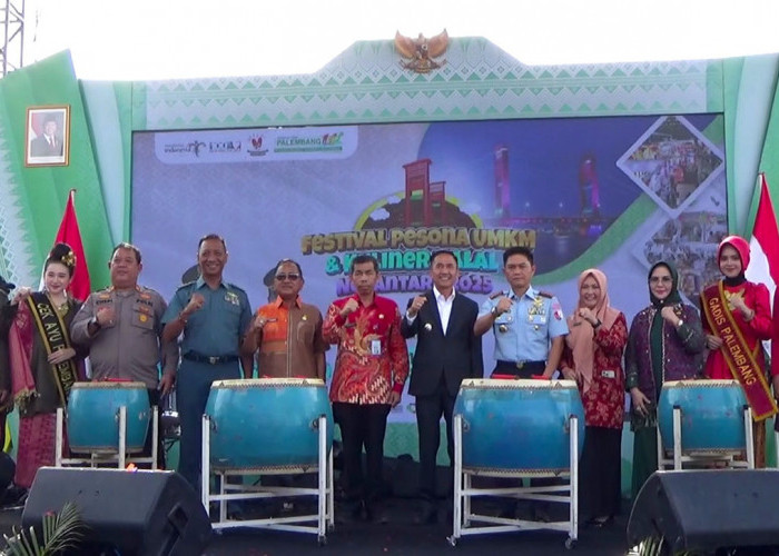 Walikota Ratu Dewa Buka Festival Pesona UMKM dan Kuliner Halal Nusantara Semarakkan HUT Palembang
