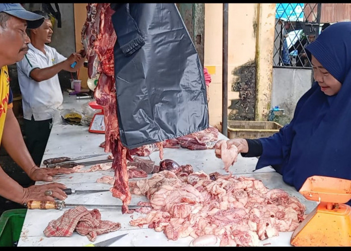 Jelang Lebaran, Penjualan Daging Sapi di Pasar 10 Ulu Naik 20 Persen