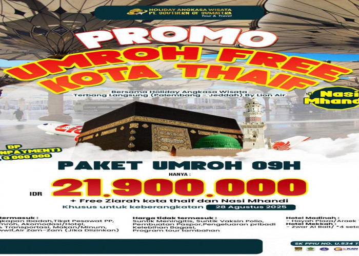 Promo Umrah Holiday Angkasa Wisata, Harga Termurah Se-Indonesia Berangkat 28 Agustus 2025