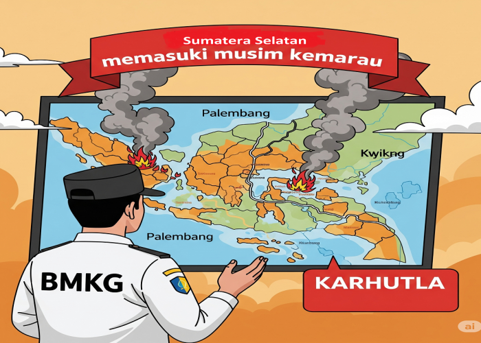 Sumsel Resmi Masuki Musim Kemarau, BMKG Ingatkan Waspada Karhutla