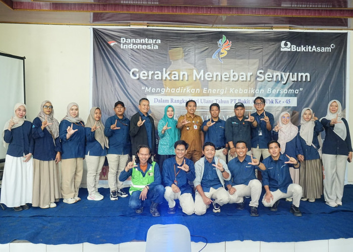 Sambut HUT ke-45, PTBA Kolaborasikan Bantuan Pangan dan Edukasi Gizi Pola Makan Sehat