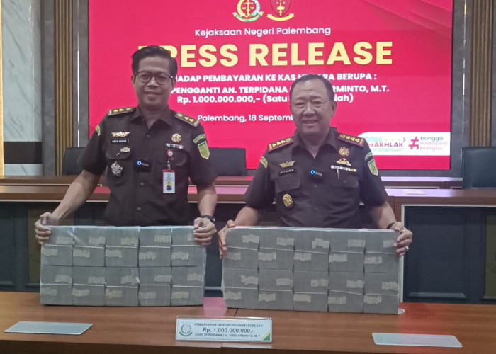 Yudi Arminto Terpidana Kasus Korupsi Masjid Sriwijaya Kembalikan Rp1 Miliar, Sisa Rp544 Juta Lebih