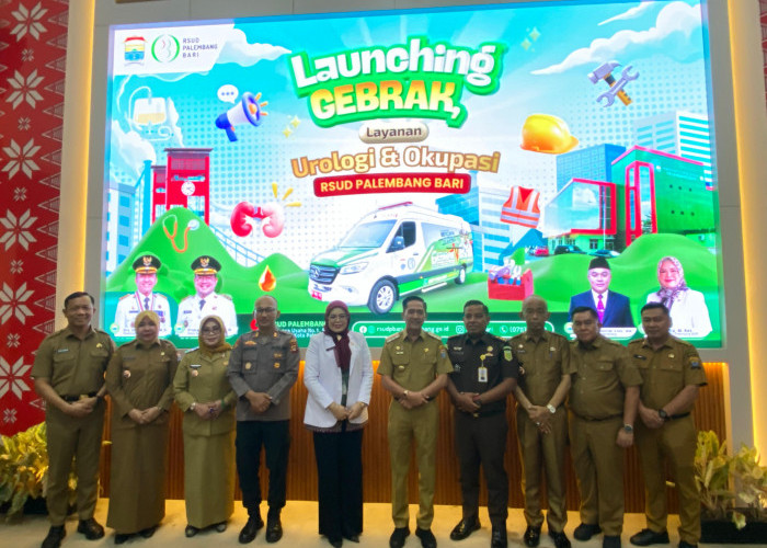 Wali Kota Launching Gebrak, layanan Urologi, dan Okupasi di RSUD Palembang Bari 