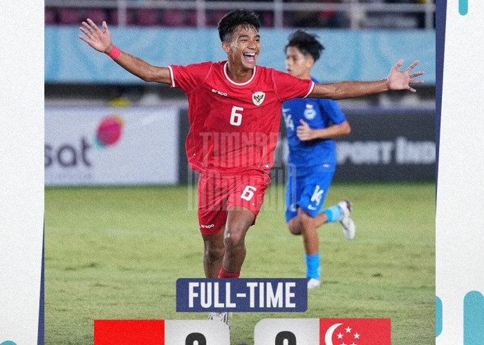 Hasil Laga Timnas U-16 Indonesia Raih Kemenangan Perdana AFF U-16 2024 Usai Menang Atas Singapura 3-0