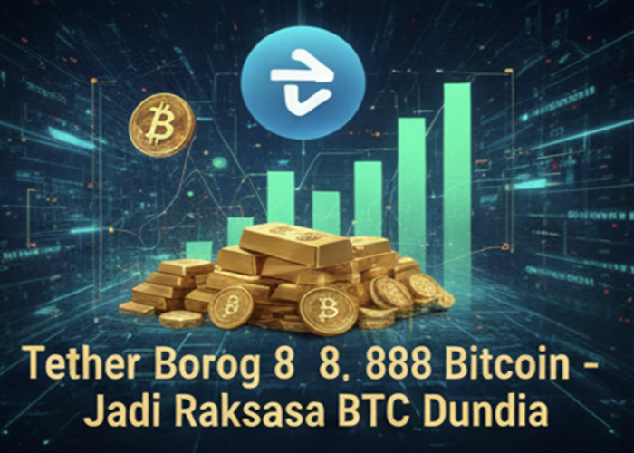 Bukan Kaleng-Kaleng! Tether Borong 8.888 Bitcoin di Awal 2026, Diam-Diam Jadi Raksasa BTC Dunia