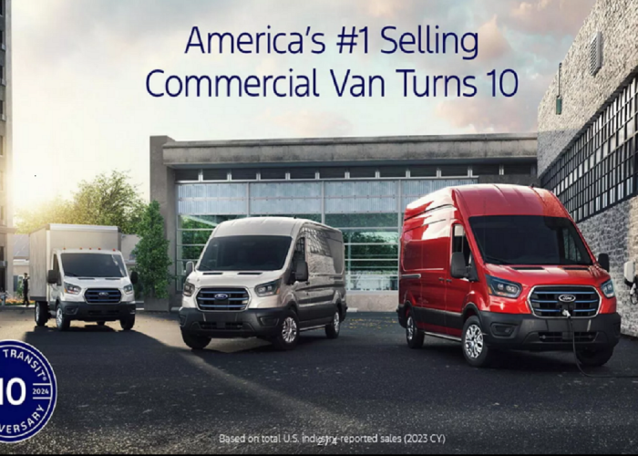 Ford Transit Merayakan Hari Jadi Yang ke 10 di Amerika, Kemajuan Van Versi Listrik 