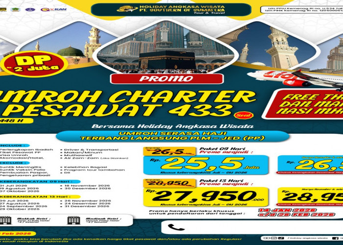 Ayo Daftar Umroh Musim 1448 Hijriah Bersama Holiday Angkasa Wisata, Promo Spesial Bonus Ziarah Thaif