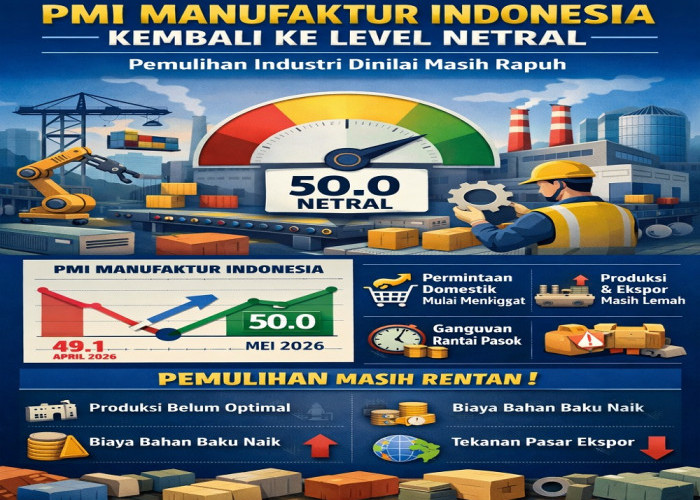 PMI Manufaktur Kembali ke Level Netral, Pemulihan Industri Dinilai Masih Rapuh