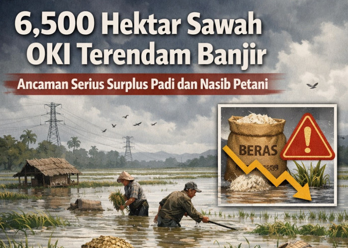 6.500 Hektar Sawah OKI Terendam Banjir, Ancaman Serius Surplus Padi dan Nasib Petani