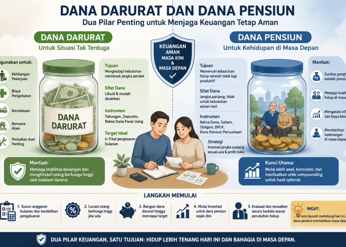 Dana Darurat dan Dana Pensiun, 2 Pilar Penting untuk Menjaga Keuangan Tetap Aman