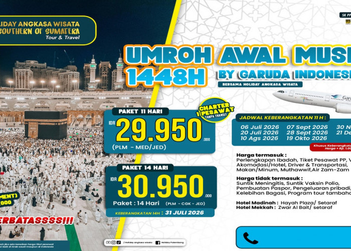 Ayo Daftar Umroh 1448 H! Holiday Angkasa Wisata Hadirkan Paket Garuda 11 Hari Mulai Rp29,95 Juta